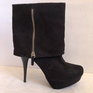 Candies Velvet Platform Boots Size 9.5